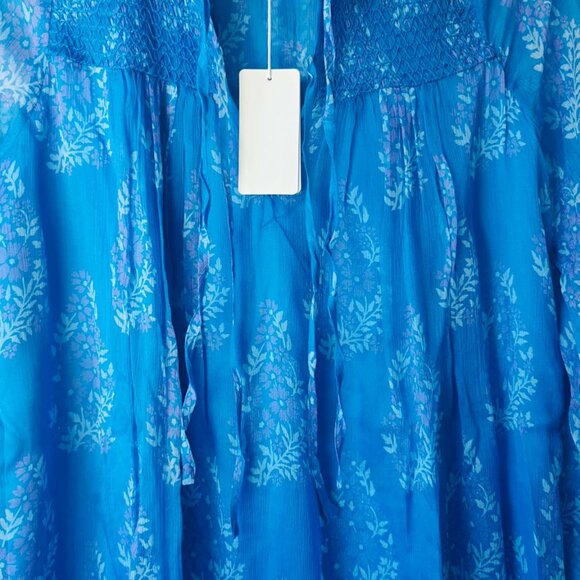 NWT Johnny Was Blaire Midi Dress embellished silk summer vacation - Picture 6 of 9